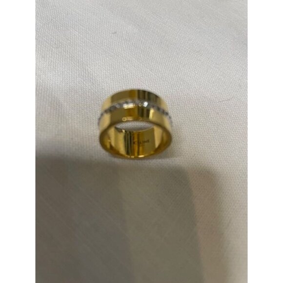 Celine Gold & Silver Cigar Band Ring Size 5 - Picture 2 of 4